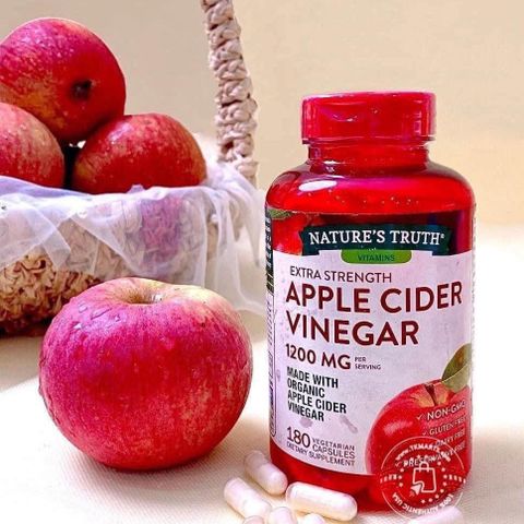 Viên giảm cân giấm táo 1200mg Nature's Truth 180 viên - Hỗ trợ giảm mỡ tự nhiên và cải thiện tiêu hóa