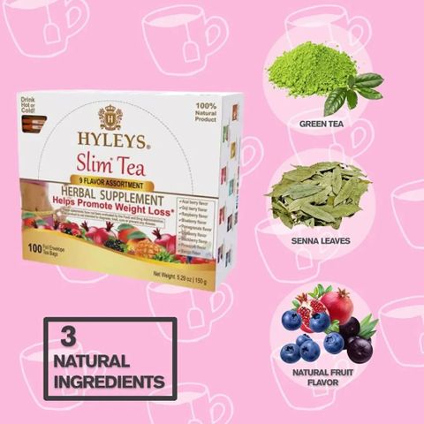 Trà Giảm Cân HYLEYS 42 Gói - Hỗ Trợ Thúc Đẩy Giảm Cân Tự Nhiên, Tăng Cường Chuyển Hóa, Dễ Dàng Sử Dụng