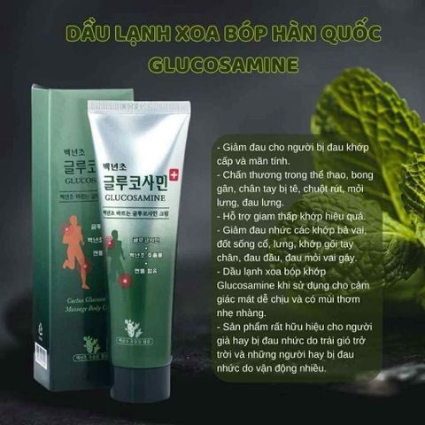 Dầu Lạnh Xoa Bóp Cactus Glucosamine 150ml - Giảm Đau Cơ Bắp, Massage Thoải Mái, Tinh Chất Từ Thiên Nhiên, Hỗ Trợ Sức Khỏe Khớp