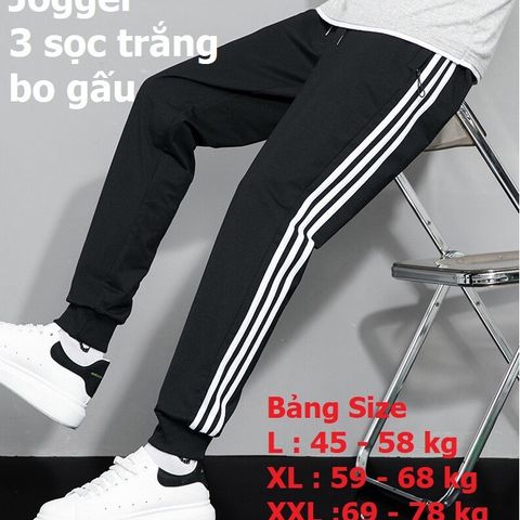Quần Jogger Thể Thao Nỉ Nam Nữ [3 Sọc Trắng] Umi - Thoải Mái, Dễ Phối Đồ, Thời Trang Unisex (40-86kg)