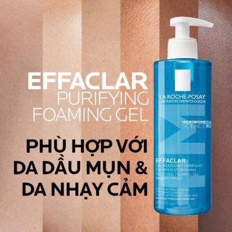 Gel Rửa Mặt La Roche-Posay Effaclar 50ml - Sữa Rửa Mặt Cho Da Dầu Nhạy Cảm, Làm Sạch, Kiểm Soát Dầu, Giảm Mụn