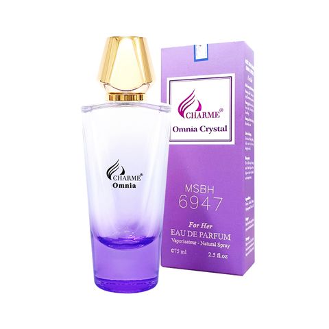 Nước Hoa Nữ Charme Omnia Crystal 75ml - Hương Dầu EDP Ngọt Ngào, Tươi Mát, Lưu Hương Lâu 7-12h, Quà Tặng Phái Đẹp
