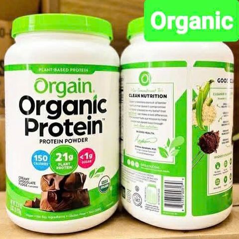 Bột Đạm Hữu Cơ Orgain Organic Protein 920g Vị Socola - Thực Phẩm Dinh Dưỡng Cho Người Tập Gym, Ăn Chay, Tăng Cường Sức Khỏe