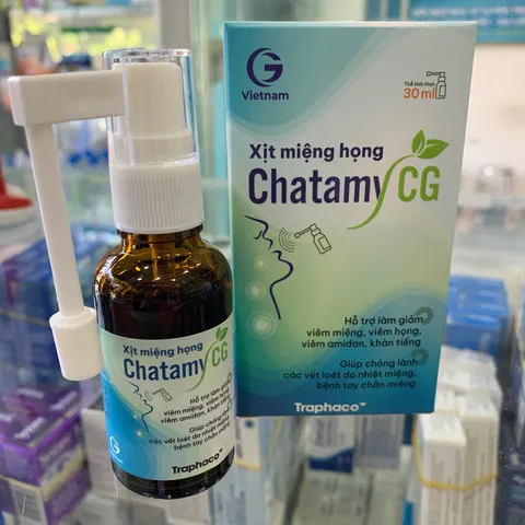Xịt Họng Chatamy CG Chính Hãng - Giải Quyết Đau Rát Họng, Viêm Amidan & Ho Kích Ứng - Hỗ Trợ Tốt Cho Trẻ Em & Người Lớn 20ml