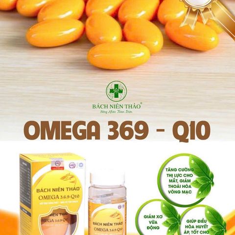 Viên uống Omega 3-6-9 Q10 Hỗ Trợ Bổ Não, Sáng Mắt, Khỏe Tim Mạch, Đẹp Da - 100 Viên Nang Mềm Bổ Sung Sức Khỏe