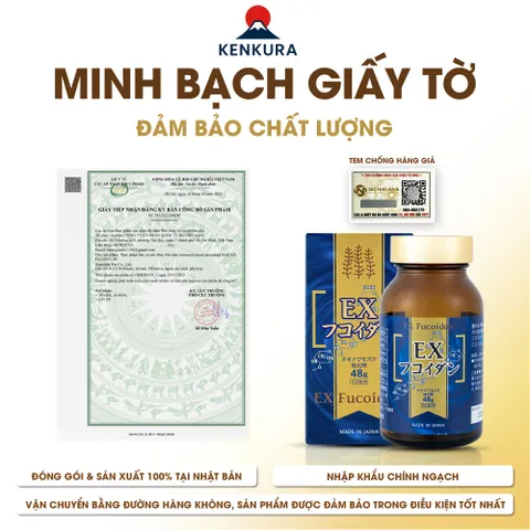 EX Fucoidan Nhật Chính Hãng Hỗ Trợ U Bướu - 150 Viên