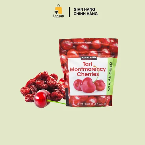 Quả Cherry sấy khô hữu cơ Kirkland 567g - Siêu trái cây chua ngọt tự nhiên, ăn vặt thơm ngon, tốt cho sức khỏe, chứng nhận USDA