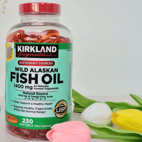 Dầu Cá Wild Alaskan Omega-3 1400mg Kirkland - 230 Viên Hỗ Trợ Tim Mạch & Tăng Cường Chức Năng Não Bộ