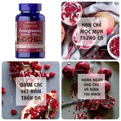 Viên Uống Chống Nắng Murad Pomegranate Extract 250mg - Bảo Vệ Da Khỏi Tia UV và Ô Nhiễm - 120 Viên Chống Oxy Hóa
