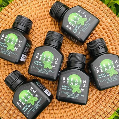 Viên uống thơm miệng Breath Pearls 50 viên - Thực phẩm chức năng giữ hơi thở tươi mát, tự tin giao tiếp hàng ngày