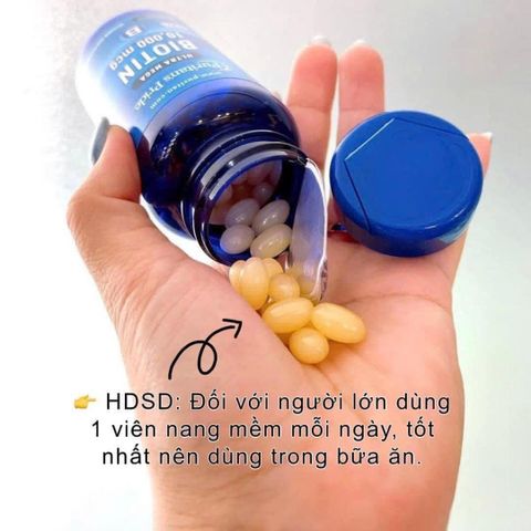 Viên uống mọc tóc Ultra Mega Biotin 10000mcg Puritan’s Pride 100 viên, nuôi tóc chắc khỏe