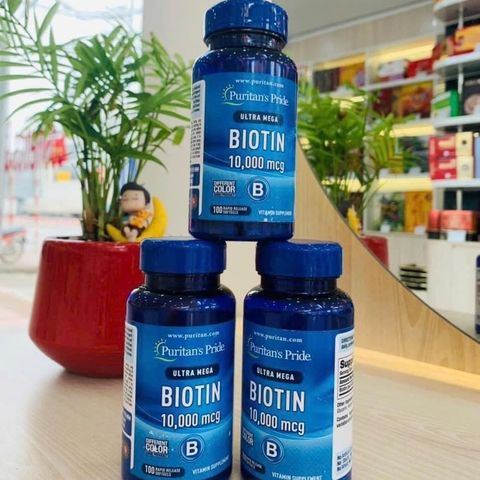 Viên uống mọc tóc Ultra Mega Biotin 10000mcg Puritan’s Pride 100 viên, nuôi tóc chắc khỏe