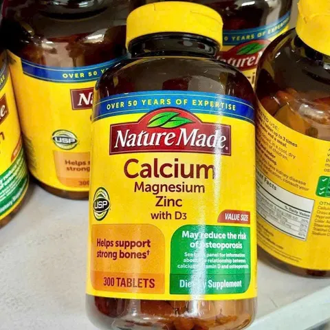Viên bổ sung Calci-Magne-Zinc Nature Made 300 viên, chắc xương
