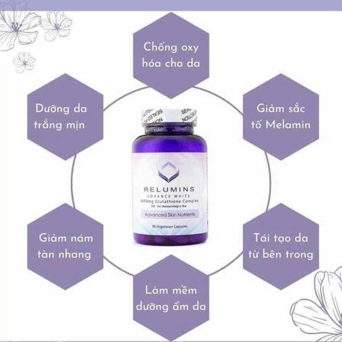 Viên uống trắng da Relumins Advance White 90 viên, sáng da, giảm nám