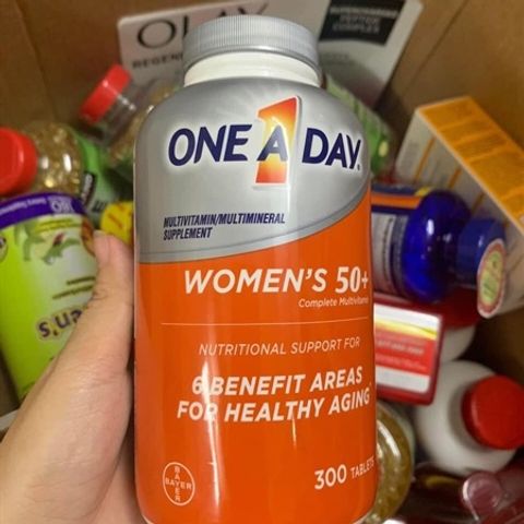 Vitamin Tổng Hợp Nữ One A Day 50+ - 300 Viên Giúp Tăng Cường Sức Khỏe và Cân Bằng Hormone Cho Phụ Nữ Trên 50 Tuổi