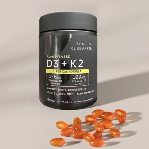 Viên uống K2 + D3 Sports Research 160 viên - Hỗ trợ xương chắc khỏe và tăng cường hấp thu canxi hiệu quả