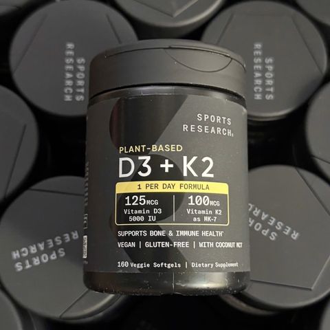 Viên uống K2 + D3 Sports Research 160 viên - Hỗ trợ xương chắc khỏe và tăng cường hấp thu canxi hiệu quả