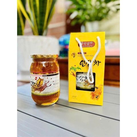 Trà Nhân Sâm Mật Ong 580g - Giải Khát Bổ Dưỡng, Tăng Cường Sức Đề Kháng, Thức Uống Lành Mạnh từ Nhân Sâm Red Ginseng