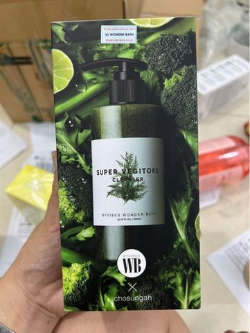 Mặt Nạ Rửa Mặt Super Vegitoks Cleanser Xanh 300ml – Làm Sạch Sâu và Sáng Da Từ Rau Củ Tự Nhiên