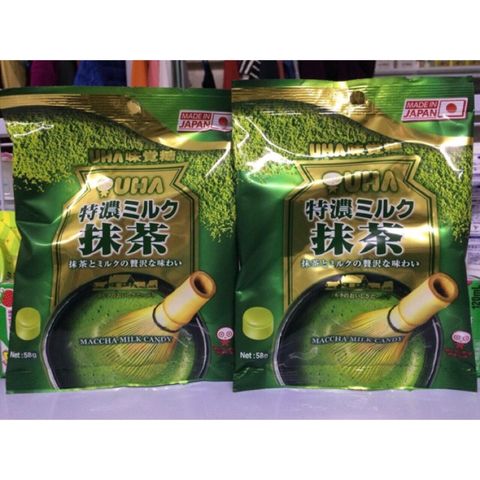 Kẹo sữa trà xanh UHA Nhật Bản - Hương vị trà xanh Uji tự nhiên nhân sữa Hokkaido - Giảm thèm thuốc, món ngon cho mọi lứa tuổi
