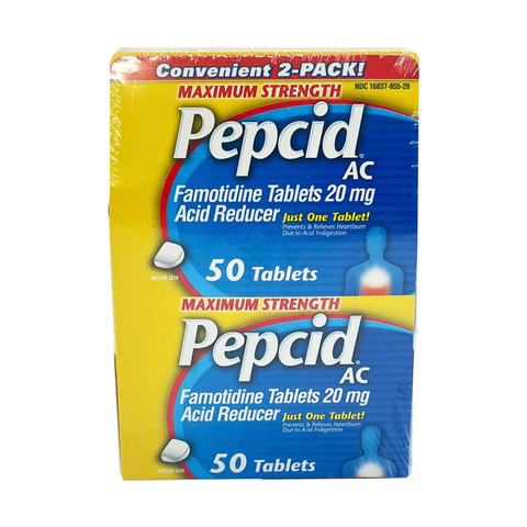 Viên uống giảm đầy hơi, ợ nóng Pepcid AC Maximum Strength 100 viên - Giải pháp hiệu quả cho dạ dày, tăng cường sức khỏe tiêu hóa
