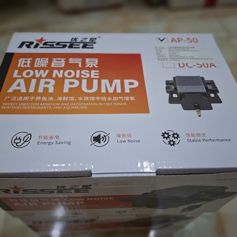 Máy Sủi Oxy Vỏ Nhôm RESUN AP-50 - Thiết Bị Ít Ồn, 8 Đầu Ra Cho Hồ Cá Cảnh, Tăng Cường Oxy Và Đảo Nước