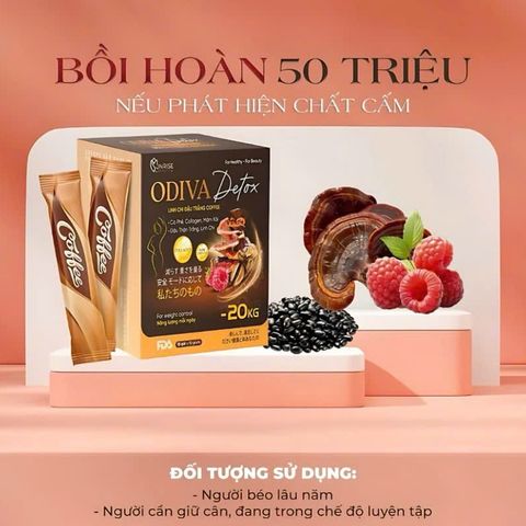Cà Phê Giảm Cân Odiva - Hỗ Trợ Đốt Mỡ Tự Nhiên Hiệu Quả, Thảo Dược Lành Tính, Giúp Dáng Thon Gọn, Sản Phẩm Chính Hãng 100%