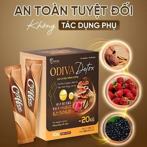 Cà Phê Giảm Cân Odiva - Hỗ Trợ Đốt Mỡ Tự Nhiên Hiệu Quả, Thảo Dược Lành Tính, Giúp Dáng Thon Gọn, Sản Phẩm Chính Hãng 100%