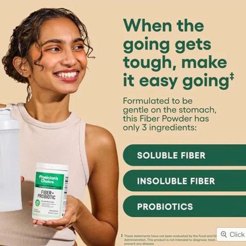 Bổ sung chất xơ và men vi sinh Physician’s Choice Fiber + Probiotic - Hỗ trợ tiêu hóa khỏe mạnh từ Mỹ, Duy trì sức khỏe đường ruột