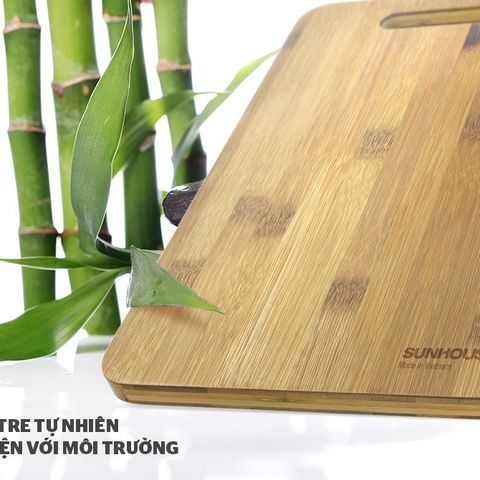 Thớt Tre Tự Nhiên SUNHOUSE KS-CH3020B - Đồ Gia Dụng Bền Đẹp, An Toàn Cho Sức Khỏe, Thiết Kế Thông Minh và Dễ Vệ Sinh