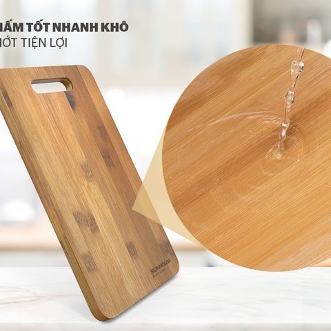 Thớt Tre Tự Nhiên SUNHOUSE KS-CH3020B - Đồ Gia Dụng Bền Đẹp, An Toàn Cho Sức Khỏe, Thiết Kế Thông Minh và Dễ Vệ Sinh