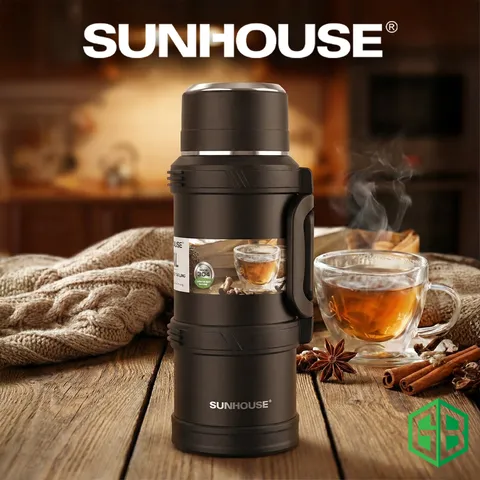 Phích Giữ Nhiệt Đa Năng 2.0L Inox 304 SUNHOUSE KS-TH2000VB - Giữ Nóng, Giữ Lạnh, Thích Hợp Đi Làm, Cắm Trại, Dã Ngoại