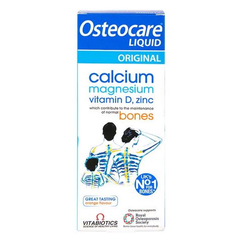 Canxi nước Osteocare 200ml - Thực phẩm chức năng hỗ trợ xương chắc khỏe, vitamin D3, hương vị dễ uống, sản phẩm từ Anh
