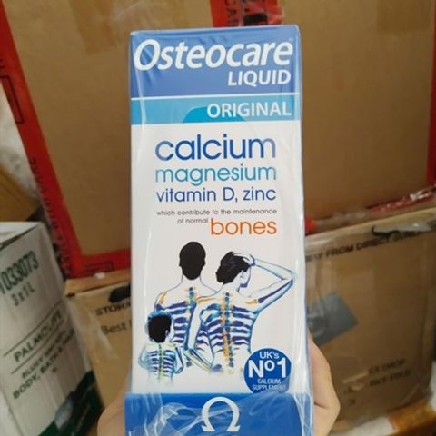 Canxi nước Osteocare 200ml - Thực phẩm chức năng hỗ trợ xương chắc khỏe, vitamin D3, hương vị dễ uống, sản phẩm từ Anh