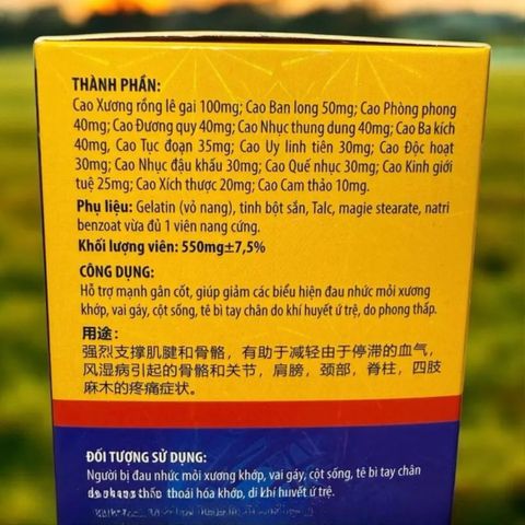 Viên Uống Hỗ Trợ Xương Khớp Tradiphar - Giảm Đau Lưng, Nhức Mỏi Gối, Cải Thiện Thoái Hóa Khớp Từ Thiên Nhiên