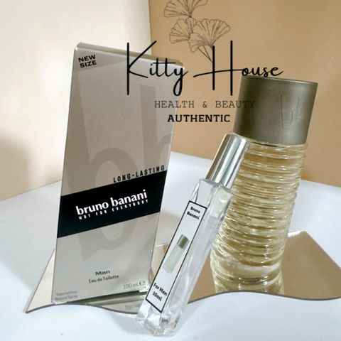 Nước Hoa Nam Bruno Banani Man Eau De Toilette 10ml - Hương Cổ Điển Tự Tin với Húng Quế, Hoa Heliotrope và Vani ấm áp
