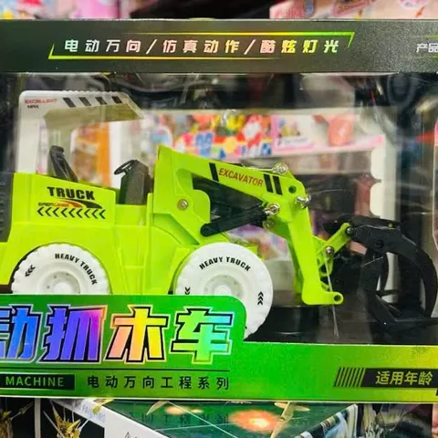 Đồ Chơi Xe Máy Xúc 652 Excavator - Toy Mô Phỏng Lấy Gỗ Có Đèn Âm Thanh Sinh Động Cho Trẻ Em Từ 3 Tuổi Trở Lên