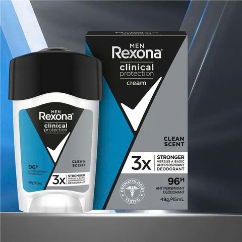 Lăn Khử Mùi Rexona Clinical 48g - Kiểm Soát Mùi Hiệu Quả 96h cho Nam và Nữ, Giải Pháp Khô Thoáng Hàng Ngày