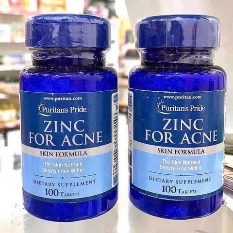 Viên uống Kẽm Puritan’s Pride Zinc 100 viên - Hỗ trợ giảm mụn, cải thiện sức khỏe da, tăng cường miễn dịch, đẹp da tự nhiên