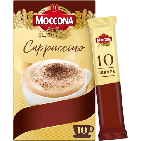 Cà Phê Sữa Moccona Latte Úc - Hộp 10 Gói Tiện Lợi, Hương Vị Đặc Trưng, Pha Nóng Ngay, Thích Hợp Cho Ngày Bận Rộn