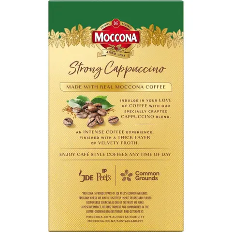 Cà Phê Sữa Moccona Latte Úc - Hộp 10 Gói Tiện Lợi, Hương Vị Đặc Trưng, Pha Nóng Ngay, Thích Hợp Cho Ngày Bận Rộn