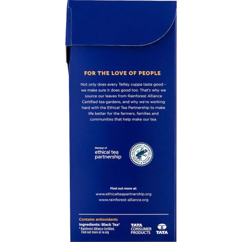 Trà Túi Lọc Tetley - Hộp 100 Gói Trà Thư Giãn, Thích Hợp Cho Mọi Lứa Tuổi, Pha Nóng Lạnh, Trải Nghiệm Thưởng Trà Tuyệt Vời