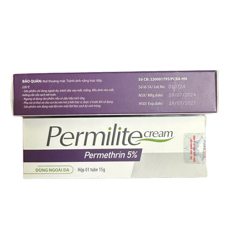 Kem Permilite Permethrin 5% - Dưỡng Da, Loại Bỏ Ghẻ, Chấy Rận Kí Sinh Trùng Ngoài Da, Giảm Ngứa, Sạch Da