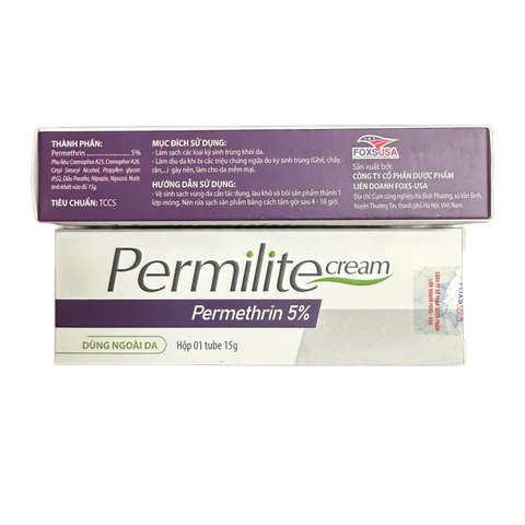 Kem Permilite Permethrin 5% - Dưỡng Da, Loại Bỏ Ghẻ, Chấy Rận Kí Sinh Trùng Ngoài Da, Giảm Ngứa, Sạch Da