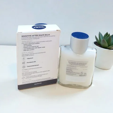 NIVEA MEN Post Shave Balm 100ml - Dưỡng Da Sau Cạo Râu Nhạy Cảm, Chiết Xuất Hoa Cúc & Vitamin E, Giảm Kích Ứng, Cảm Giác Mềm Mượt