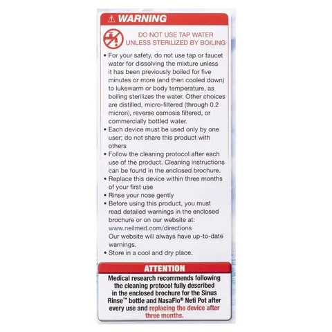 NeilMed Sinus Rinse Starter Kit Rửa Mũi Xoang 10 Gói