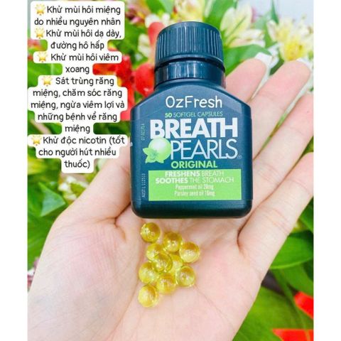 Viên uống Breath Pearl hương bạc hà - Giải pháp tức thì cho hơi thở thơm mát và khoang miệng sạch sẽ hàng ngày