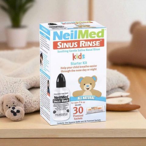 NeilMed Rửa Mũi Kids Starter Kit 30 Gói Cho Bé Từ 4 Tuổi