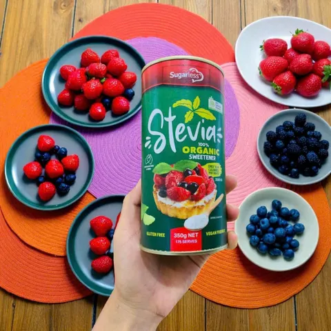 Đường cỏ ngọt Organic Stevia Úc 350g - Thay thế đường không calo, an toàn cho người tiểu đường, không phẩm màu, không chất bảo quản