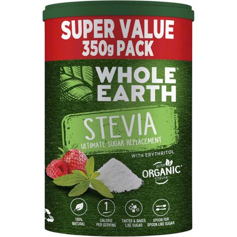Đường Stevia Hữu Cơ Whole Earth Từ Úc - Thay Thế Đường Tinh Luyện, An Toàn Cho Sức Khỏe, Thích Hợp Cho Người Tiểu Đường
